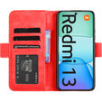 Klopové pouzdro pro Xiaomi Redmi 13, Card Slot, červené