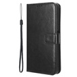 Klopové pouzdro pro T Phone 3 5G, Crazy Horse Wallet, černé