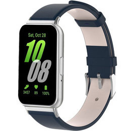 Kožený řemínek pro Samsung Galaxy Fit 3, modrý