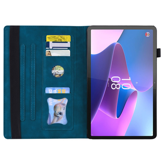 Pouzdro pro Lenovo Tab P11 Pro Gen 2 TB132FU TB132XU 11.2", Classic, s prostorem pro stylus, modré
