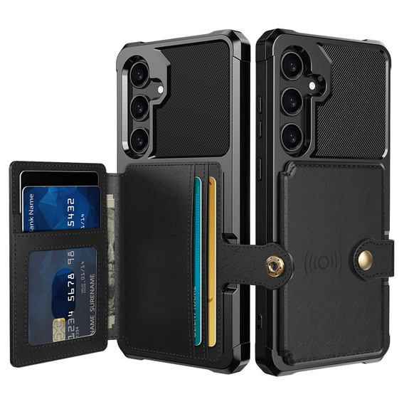 Pouzdro pro Samsung Galaxy A35 5G, Card Holder Kickstand, černé