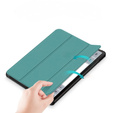 Pouzdro pro Samsung Galaxy Tab S9 FE+ Plus, Smartcase s prostorem pro stylus, zelené