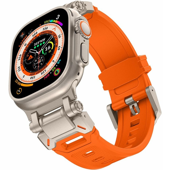 ERBORD ProTech řemínek pro Apple Watch 1/2/3/4/5/6/7/8/9/SE/Ultra/Ultra 2 42/44/45/49MM, oranžový