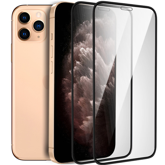 2x tvrzené sklo pro iPhone X/XS/11 Pro, ERBORD 3D pro celý displej