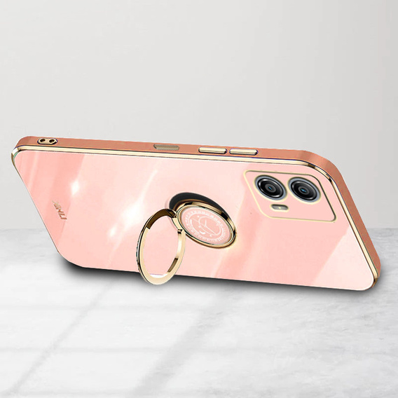 Pouzdro pro Motorola Moto G53 5G, Electro Ring, růžové rose gold