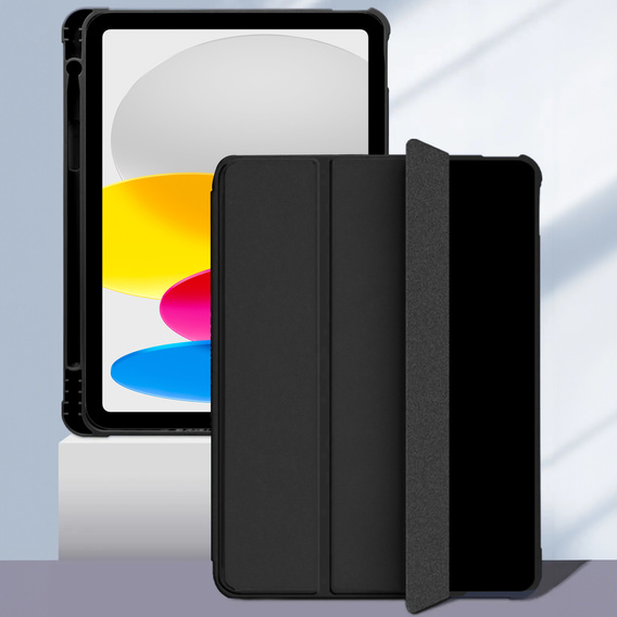 Pouzdro pro iPad 10.9 2022 10 Gen, Smart Pencil, se slotem na stylus, černé