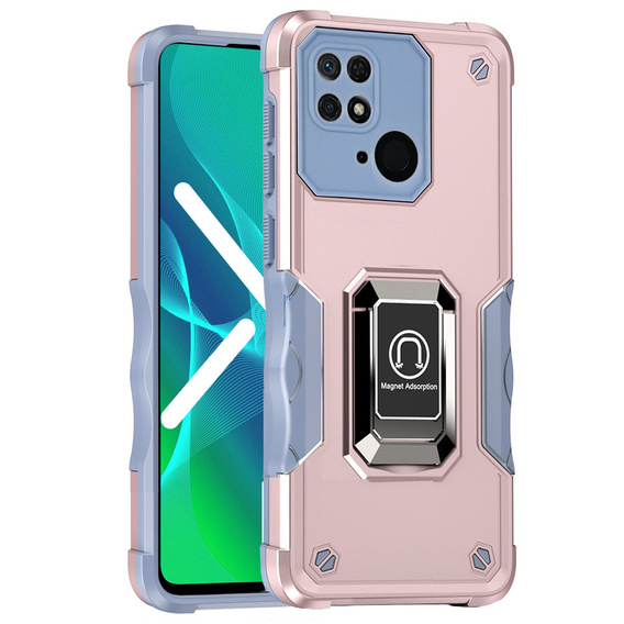 Pouzdro pro Xiaomi Redmi 10C, Dual-Layer Armor, růžové rose gold
