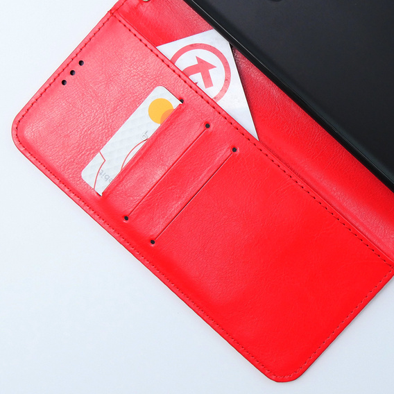 Klopové pouzdro pro Xiaomi 13T / 13T Pro, Crazy Horse Wallet, červené