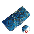 Klopové pouzdro pro Samsung Galaxy A14 4G/5G, Wallet, Sakura, modré