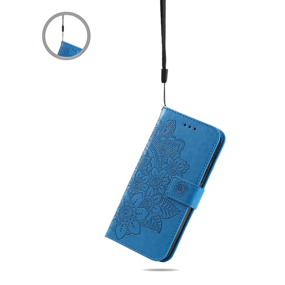 Klopové pouzdro pro Xiaomi Redmi Note 13 5G, Mandala, modré