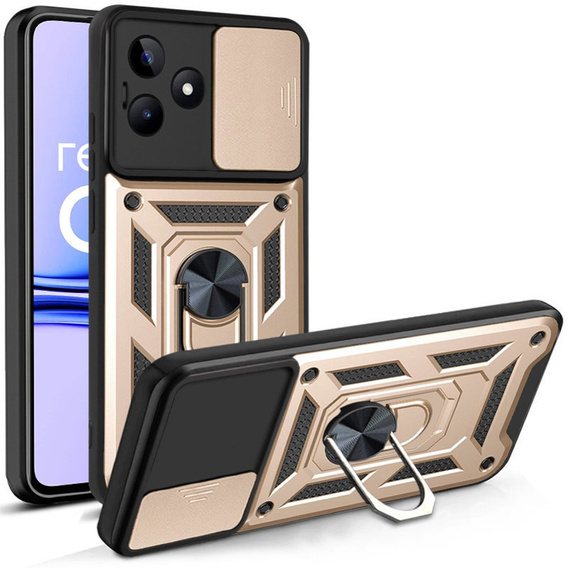 Pouzdro pro Realme C53 4G, CamShield Slide, zlaté
