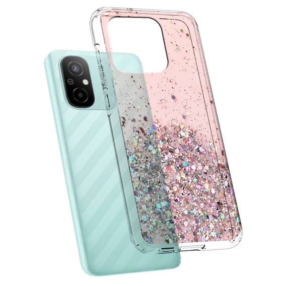 Pouzdro pro Xiaomi Redmi 12C, Glittery, růžové