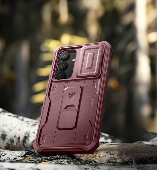 Pancéřové pouzdro pro Samsung Galaxy S25+ Plus, Dexnor Full Body (Two Frames), červené