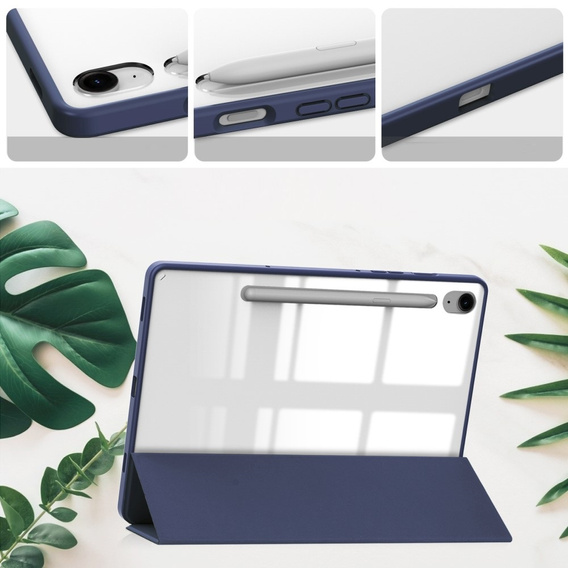 Pouzdro pro Samsung Galaxy Tab S10 Lite / S10 FE / S9 FE, Smartcase Hybrid, se slotem na stylus, námořnicky modré