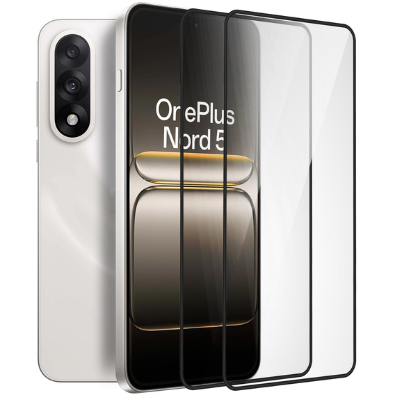 2x tvrzené sklo ERBORD 3D pro OnePlus Nord 5 pro celý displej
