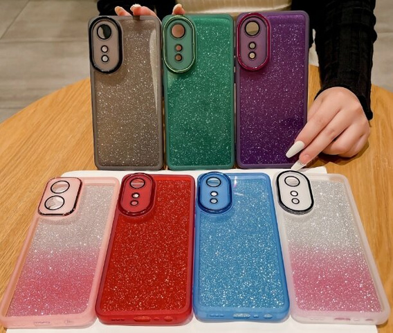 Pouzdro pro Oppo A18 4G / A38 4G, Glittery Powder, černé