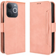 Klopové pouzdro pro Realme Note 70T 4G, Card Slot, růžové