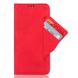 Klopové pouzdro pro Oppo Reno 14F, slot na karty, peněženka, červené