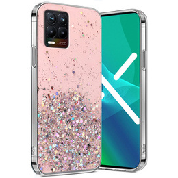 Pouzdro pro Realme 8 / 8 Pro, Glittery, růžové