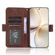 Klopové pouzdro pro Realme 14 Pro 5G, Card Slot, hnědé
