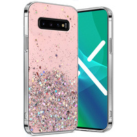 Pouzdro pro Samsung Galaxy S10 Plus, Glittery, růžové