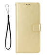 Klopové pouzdro pro Realme 12 Pro 5G / 12 Pro+ 5G, Crazy Horse Wallet, zlaté