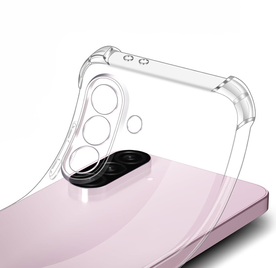 Pouzdro pro Samsung Galaxy A56, Erbord Dropproof, průhledné + sklo