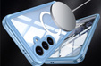 Pouzdro pro Samsung Galaxy S25 FE, Shockproof, se sklem, pro MagSafe, modré