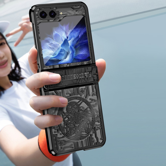 Pouzdro pro Samsung Galaxy Z Flip7 FE / Z Flip6, Mechanical Legend, černé