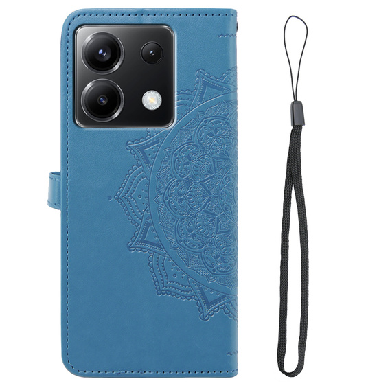 Klopové pouzdro pro Xiaomi Poco X6 5G, Mandala, modré