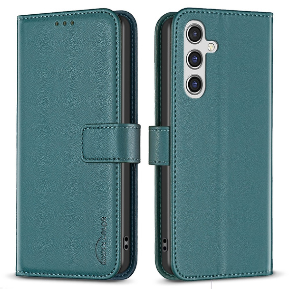 Klopové pouzdro pro Samsung Galaxy A55 5G,BINFEN Wallet, zelený