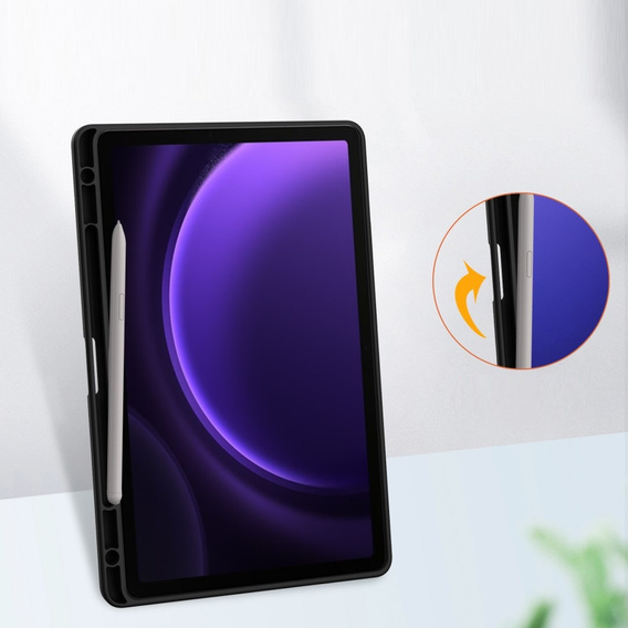 Pouzdro pro Samsung Galaxy Tab S9 FE / S10 FE, Smartcase Hybrid, se slotem na stylus, černé