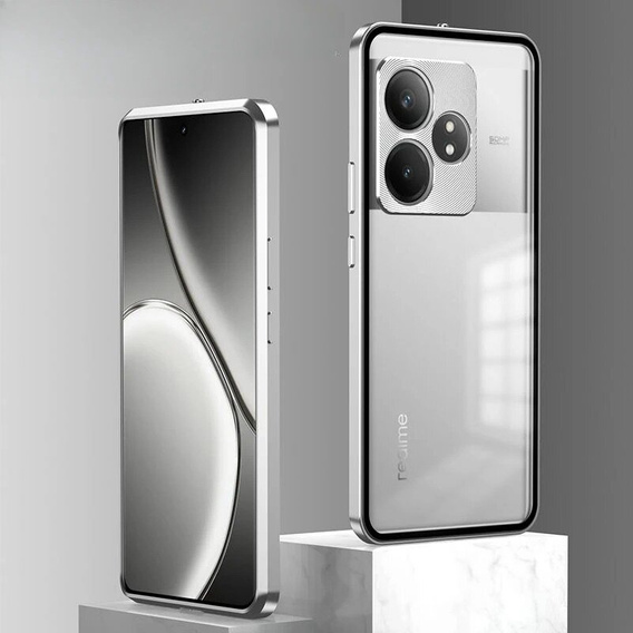 Pouzdro pro Realme GT 6 / 6T, Frame Case, stříbrné