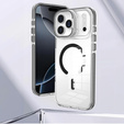 Pouzdro pro iPhone 17 Pro Max, pro MagSafe, se stojánkem, průhledné s černými vložkami