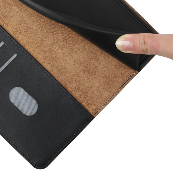 Flipové pouzdro Split Leather Wallet pro Samsung Galaxy A35 5G, Split Leather Wallet, černé