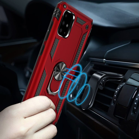 Pancéřové pouzdro pro Samsung Galaxy A51, Nox Case Ring, červené