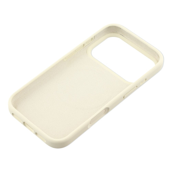 Silikonové pouzdro pro iPhone 17 Pro Max - kompatibilní s MagSafe, proti nárazu, béžové