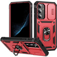 Pouzdro pro Samsung Galaxy S24+ Plus, CamShield Slide, červené / černé