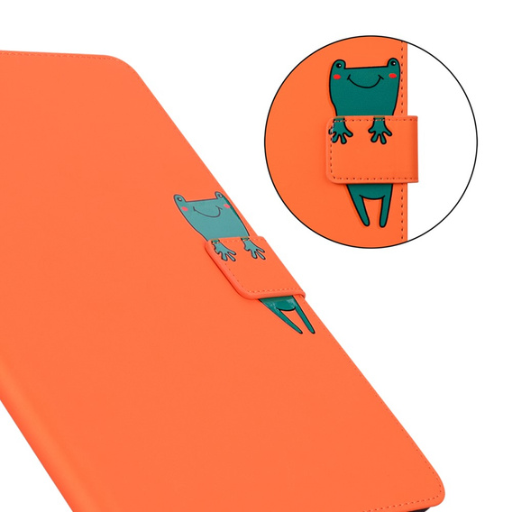 Pouzdro pro Lenovo Tab M10 Plus 10.6 Gen 3, s klopou, animal, oranžové