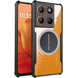 Pouzdro pro Motorola Moto G15 / Motorola Moto G15 Power, s magnetickou fólií, transparentní / černé