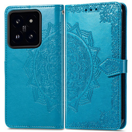Klopové pouzdro pro Xiaomi 14T, Mandala, modré