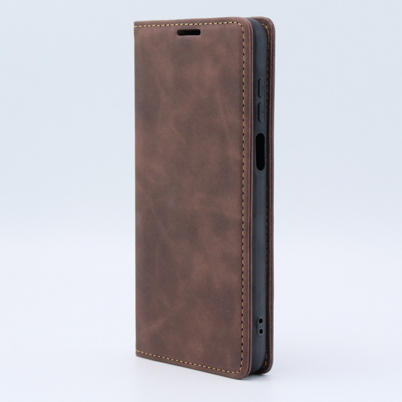 Pouzdro pro Motorola Moto G13/ G23 4G, ERBORD Vintage peněženka s klopou, káva