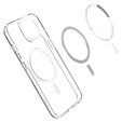 Pouzdro MagSafe Spigen pro iPhone 13 Mini, Ultra Hybrid, bílé + 9H tvrzené sklo