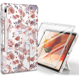 Pouzdro pro Samsung Galaxy Tab S7 FE, Suritch Full Body Marble, růžové