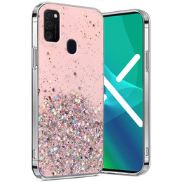Pouzdro pro Samsung Galaxy M21, Glittery, růžové