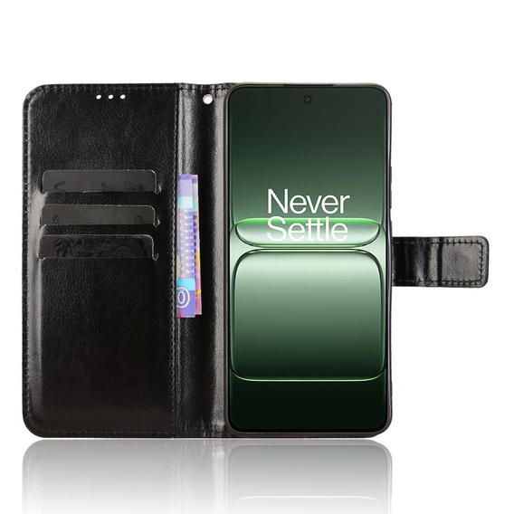 Klopové pouzdro pro OnePlus Nord CE5, Crazy Horse Wallet, černé