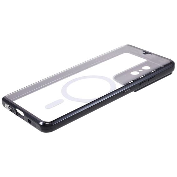 Magnetické pouzdro Dual Glass MagSafe pro Samsung Galaxy S21 Ultra, černé