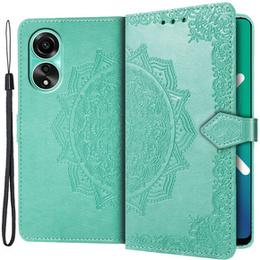 Klopové pouzdro pro Oppo A98 5G, Mandala, zelené
