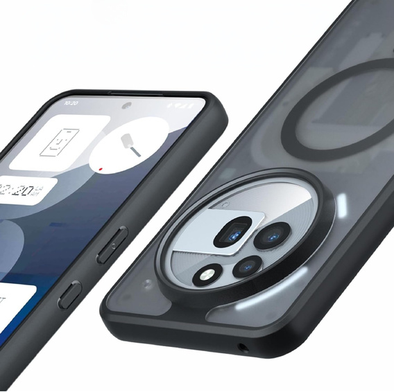 Pouzdro pro Nothing Phone 3A Pro, pro MagSafe, ERBORD Matt Case, černý