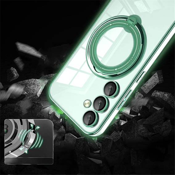 Magnetické pouzdro pro Samsung Galaxy S25+ Plus, pro MagSafe, zelené